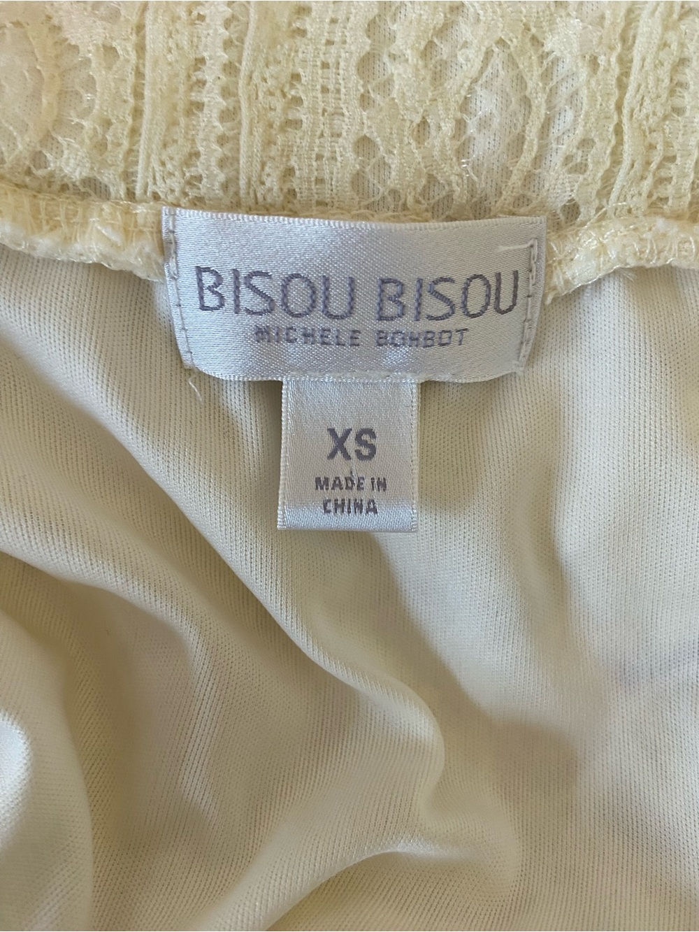 Bisou Bisou Ivory Butter Yellow Lace Maxi Skirt Boho Fairy Cottagecore Romantic - Picture 5 of 8